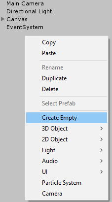 Create Empty